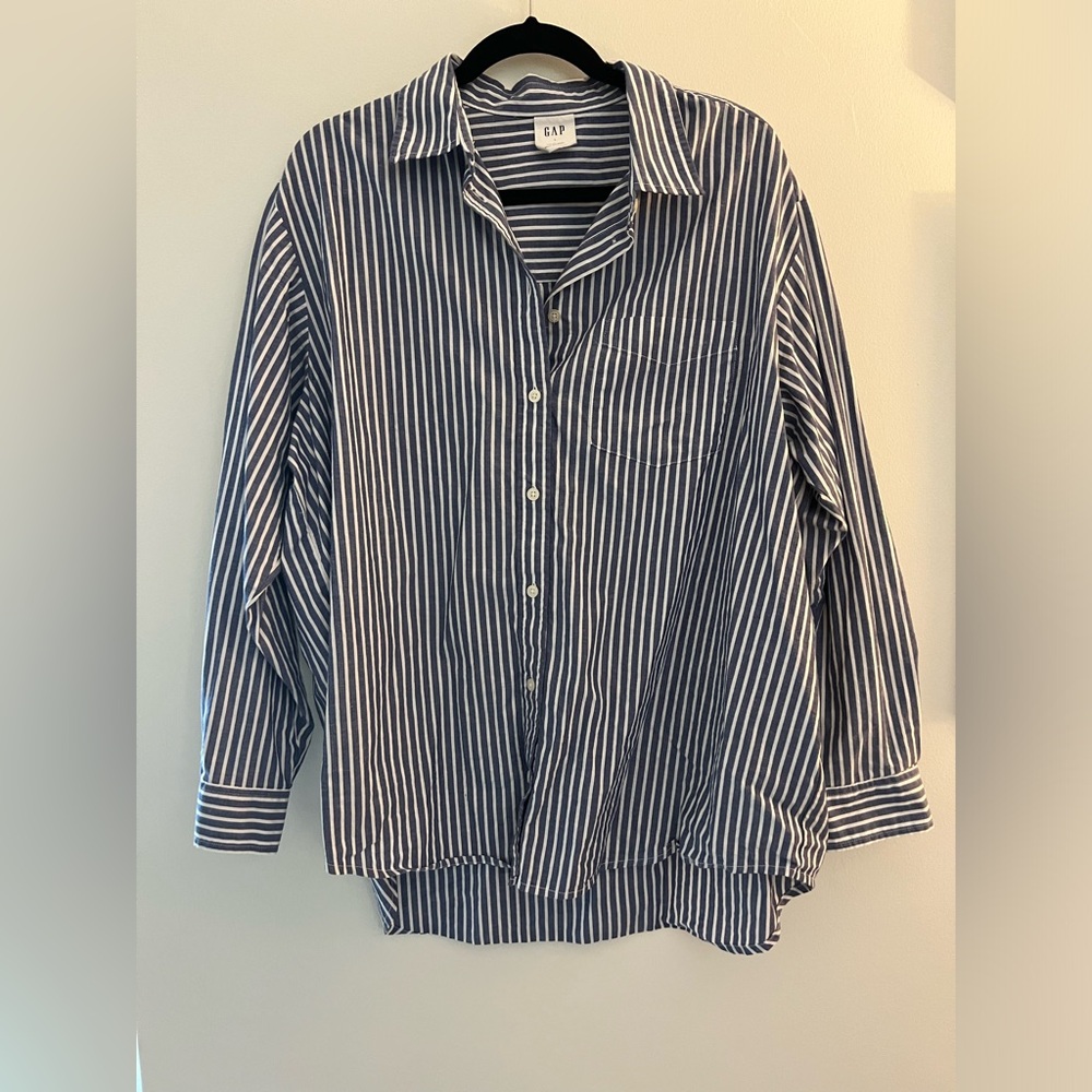 GAP oversized stripped button down